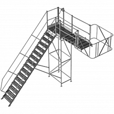 картинка Лестница-платформа ЛП-3,5 (1,25х0,8) Площадка обслуживания автоцистерн