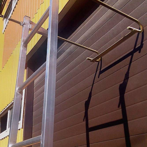 Лестница навесная алюминиевая с алюминиевыми крюками ЛНА-М-СК