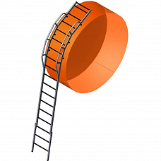 картинка Лестница приставная наклонная алюминиевая ЛПНА-М-4,6Н (для цистерн)