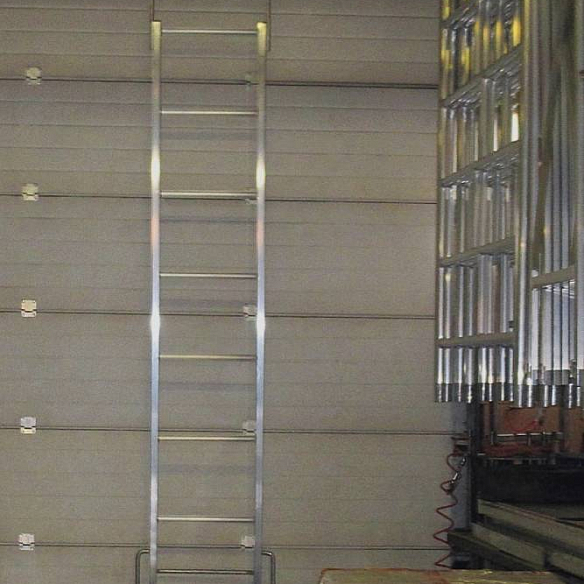 Лестница навесная алюминиевая с алюминиевыми крюками ЛНА-М-АК